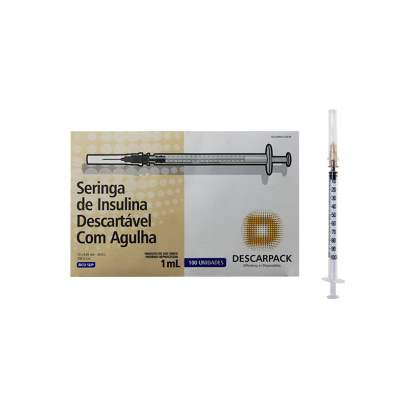 Seringa-de-Insulina-Descarpack-1-ml-com-Agulha-Caixa-com-100-Unidades