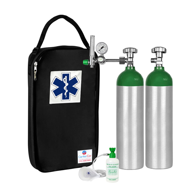 Kit-Oxigenio-3L-2-Cilindros-Bolsa-Preta