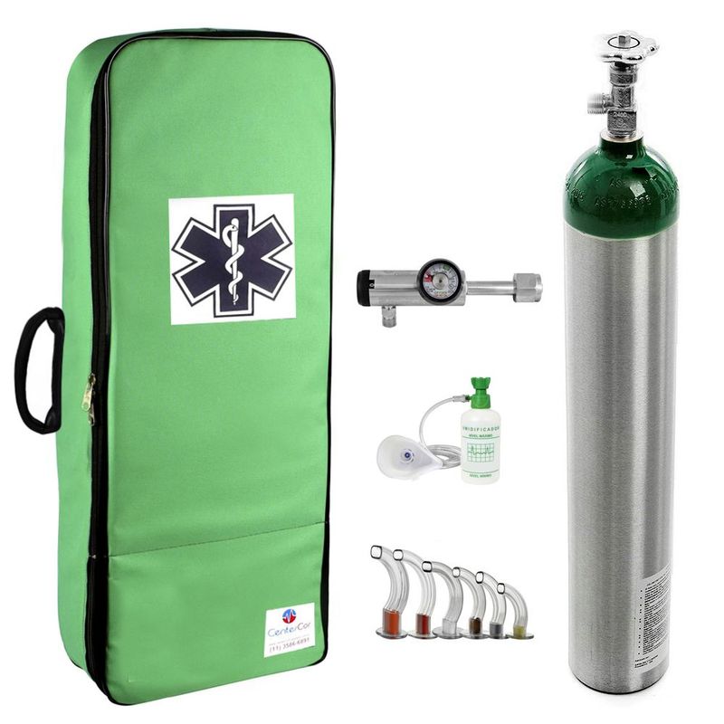 Kit-Oxigenio-5L-Aluminio-com-Bolsa-Verde-Sem-Carga-Valvula-Click