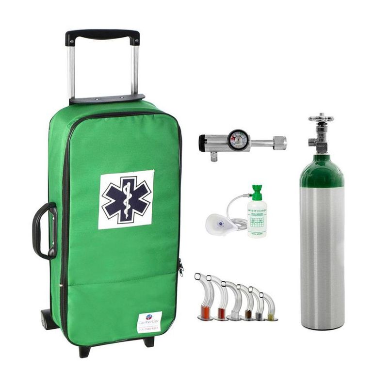 Kit-Oxigenio-3L-Bolsa-Verde-com-Rodinhas-Sem-Carga-Valvula-Click