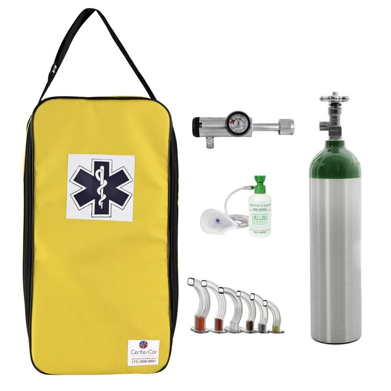 Kit-Oxigenio-3L-Aluminio-com-Bolsa-Amarela-Sem-Carga-Valvula-Click