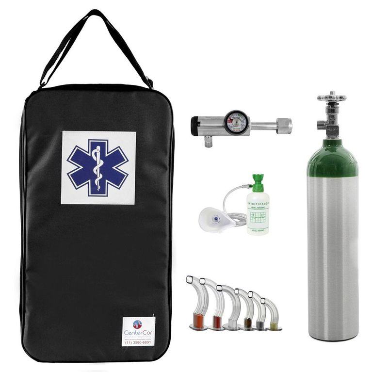 Kit-Oxigenio-3L-Aluminio-com-Bolsa-Preta-Sem-Carga-Valvula-Click