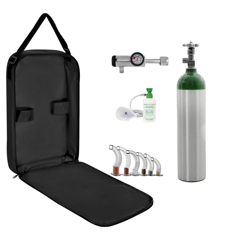Kit-Oxigenio-3L-Aluminio-com-Bolsa-Preta-Sem-Carga-Valvula-Click