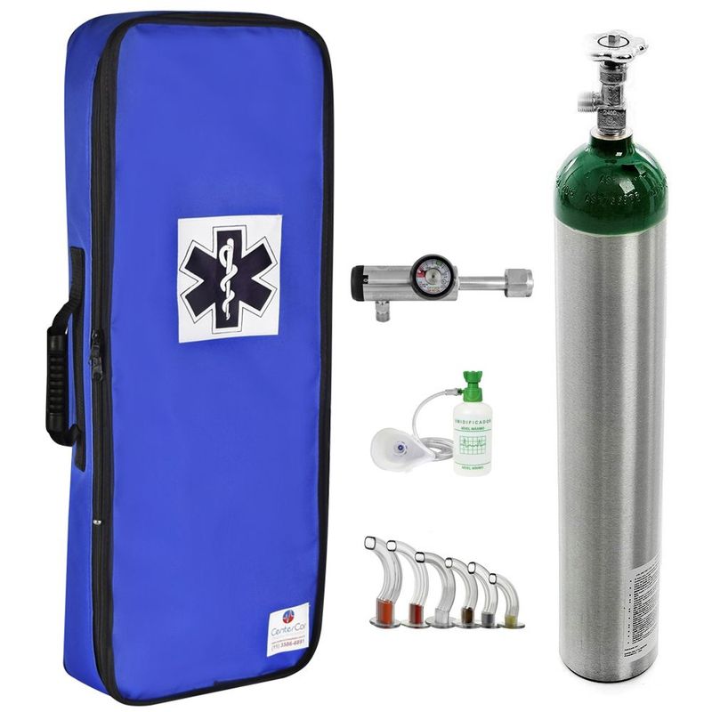 Kit-Oxigenio-5L-Aluminio-com-Bolsa-Royal-Sem-Carga-Valvula-Click