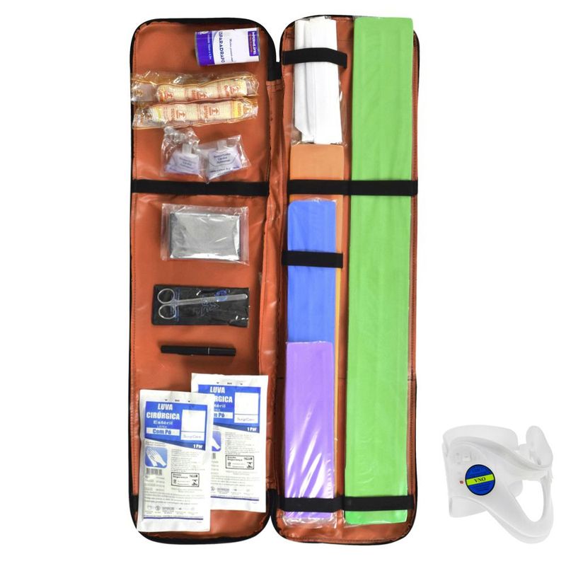 Bolsa-Porta-Talas-e-Colares-com-Bolso-Transparente-Completa-Laranja