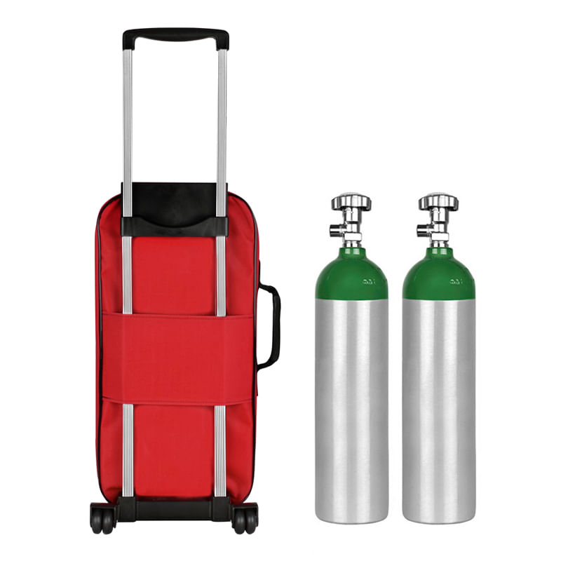 Kit-Oxigenio-3L-2-Cilindros-Bolsa-com-Rodinhas-Vermelha