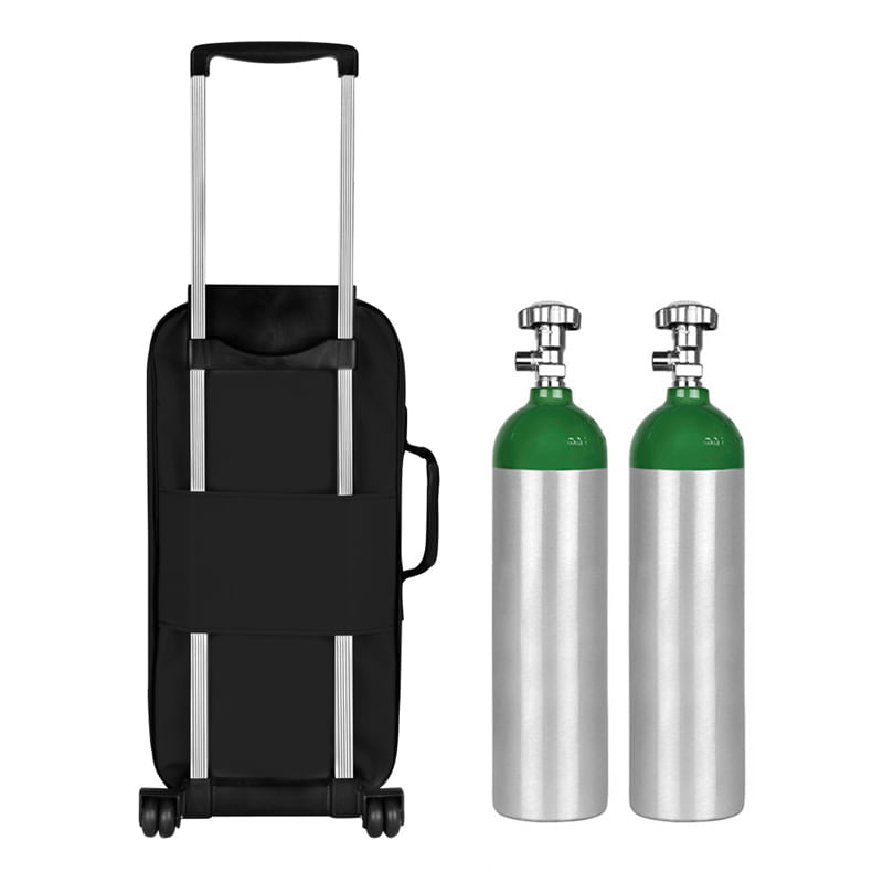 Kit-Oxigenio-3L-2-Cilindros-Bolsa-com-Rodinhas-Preta