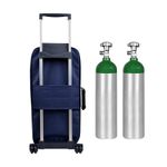 Kit-Oxigenio-3L-2-Cilindros-Bolsa-com-Rodinhas-Laranja-e-Azul