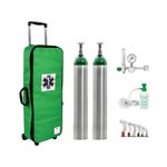 Kit-Oxigenio-5L-2-Cilindros-Bolsa-com-Rodinhas-Verde